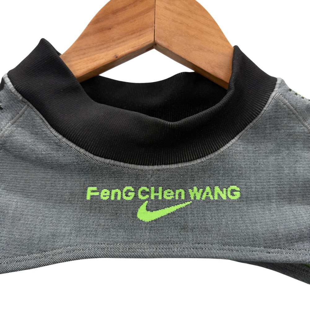 Nike x Feng Chen‎ Wang Gray Green Sleeved Crop Top Activewear Women's Medium